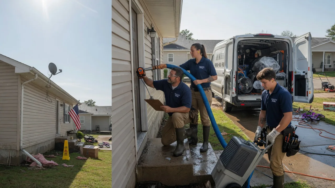 Ceiling Water Damage Restoration in Hepler, KS near me